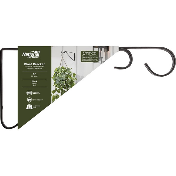 National Hardware 9 In. Black Steel Hanging Plant Bracket N274-563 729518