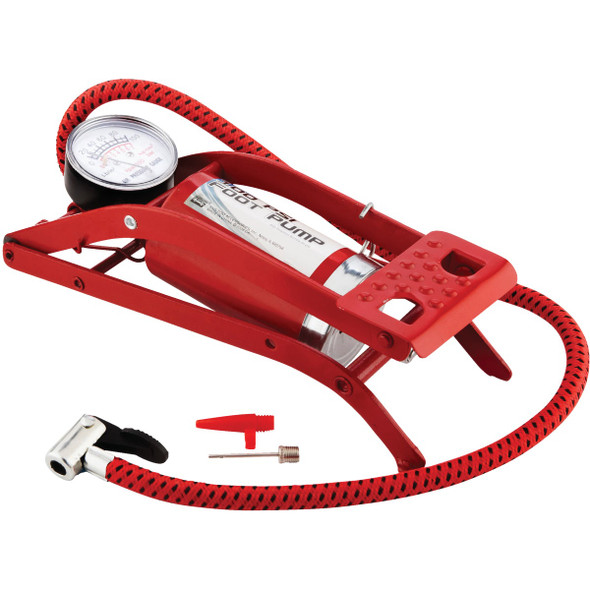 Custom Accessories 100 psi Steel Frame Compact Foot Pump 57777