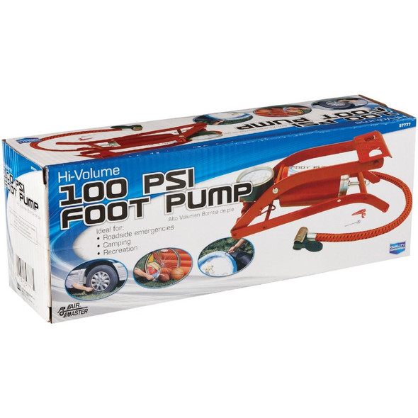 Custom Accessories 100 psi Steel Frame Compact Foot Pump 57777 572144