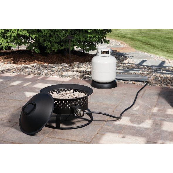 Bond Aurora 18 In. Bronze Round Steel Gas Fire Pit 67836 801439