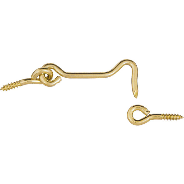 National Hardware Solid Brass 2-1/2 In. Hook & Eye Bolt N118-133