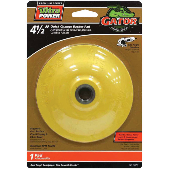 Gator Blade Quick Change 4-1/2 In. Angle Grinder Backing Pad 3873