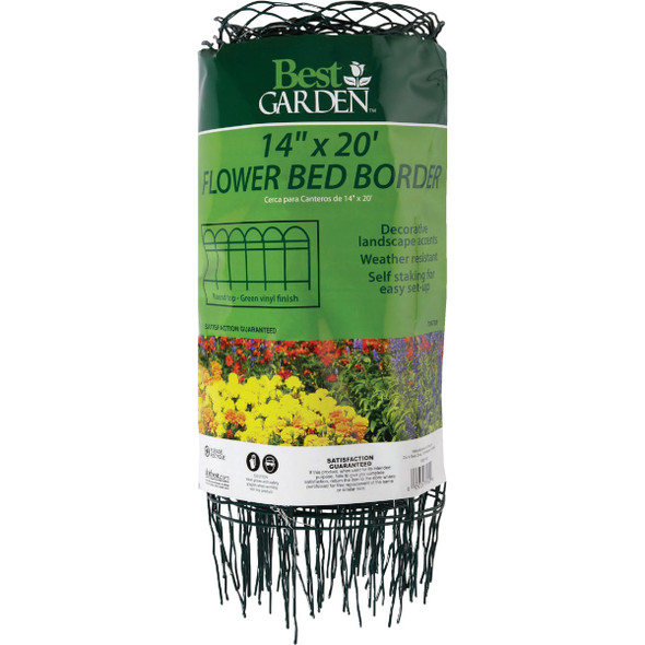 Best Garden 14 In. H x 20 Ft. L Galvanized Wire Decorative Border Fence 700789 700789