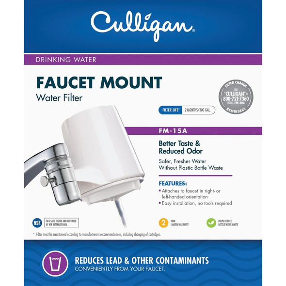 Culligan Faucet Mount Drinking Water Filter FM15A 480711