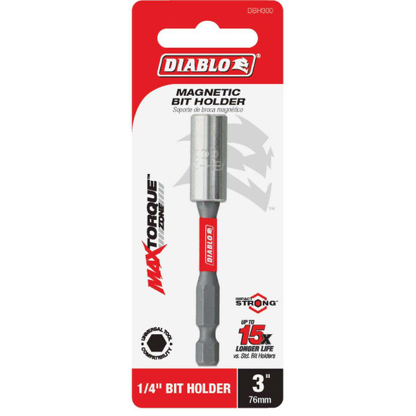 Diablo 3 In. Magnetic Drive Bit Holder DBH300