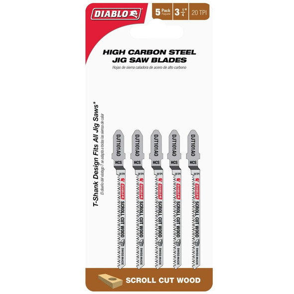 Diablo 5pk 3-1-4" Jigsaw Blade DJT101AO5 390301