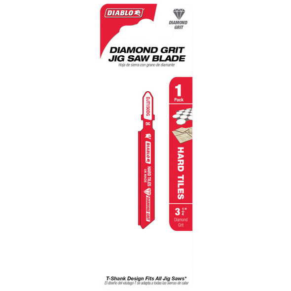Diablo 3-1-4 In. T-Shank Diamond Grit Jig Saw Blade for Hard Tiles DJT150DG 332506