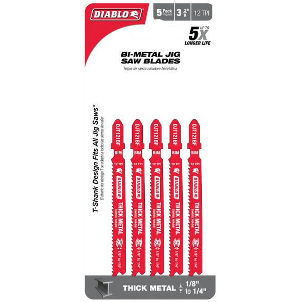 Diablo 5pk 3-5-8" 12t T Jgsbld DJT121BF5 335219