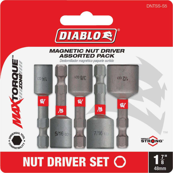 Diablo 1-7/8 In. Magnetic Nutdriver Set (5-Piece) DNTSS-S5