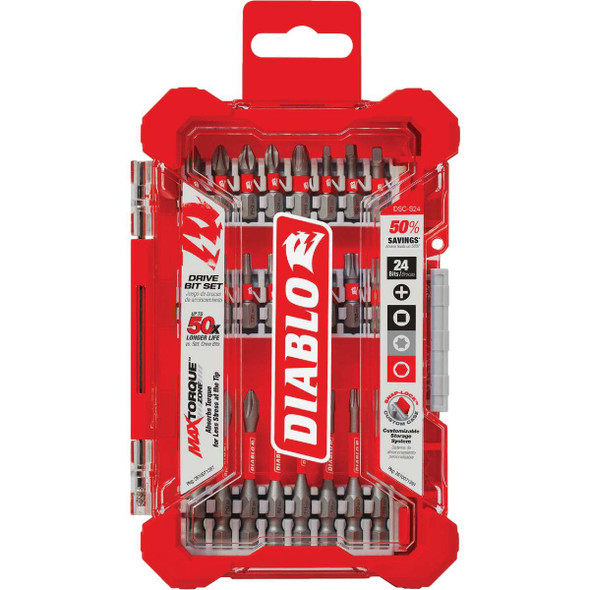 Diablo 24-Piece Impact Screwdriver Bit Set DSC-S24