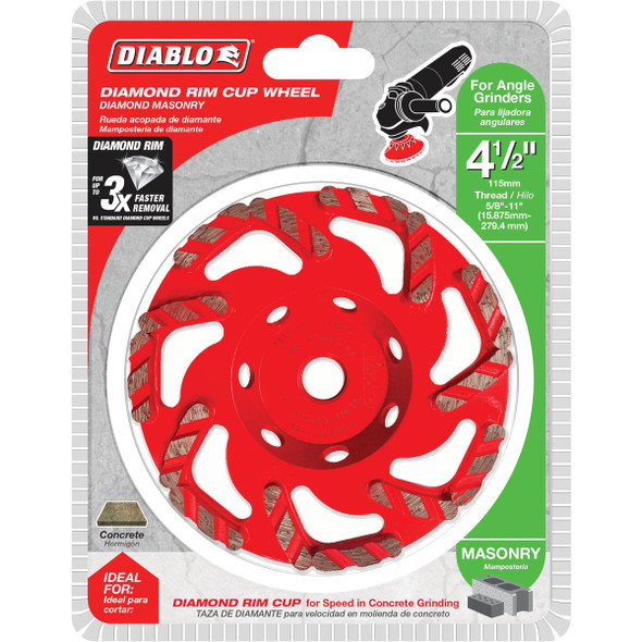 Diablo 4-1/2 In. Masonry Diamond Cup Wheel