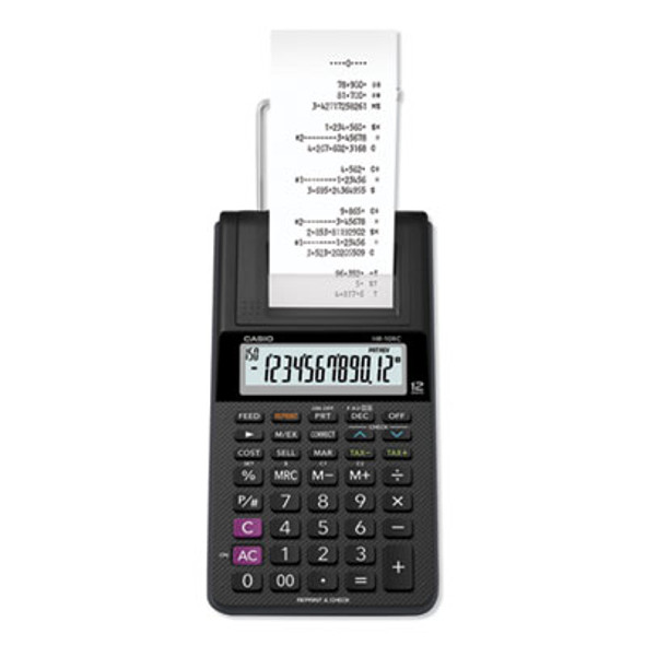 Casio® CALCULATOR,PRINTING,BK HR-10RC