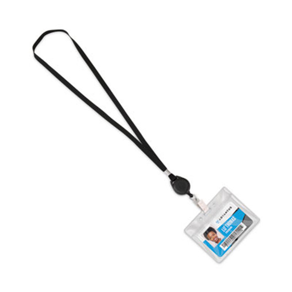 LANYARDS,W/ BADGE CLIP,BK