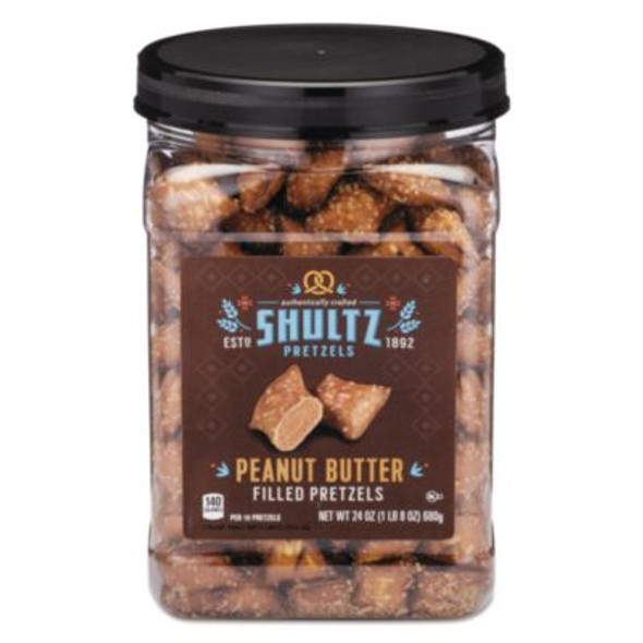 Shultz Pretzels, Peanut Butter, Tub, 24 Oz 3598