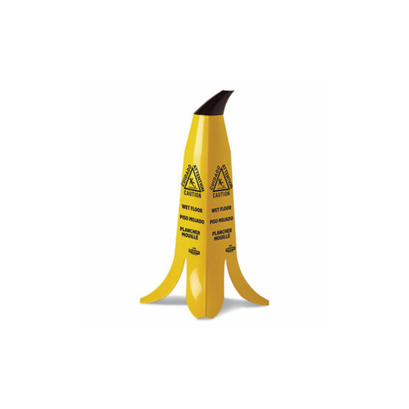 Impact® Banana Wet Floor Cones, 11 X 11.15 X 23.25, Yellow/brown/black B1001