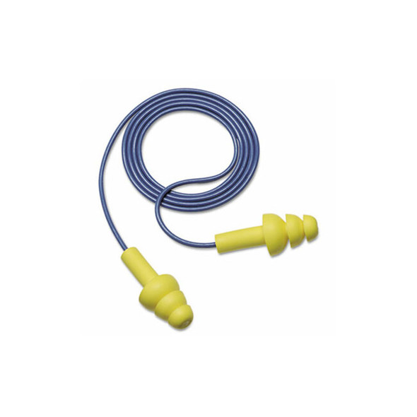 3M™ E-A-R UltraFit Earplugs, Corded, Premolded, Yellow, 100 Pairs 340-4004