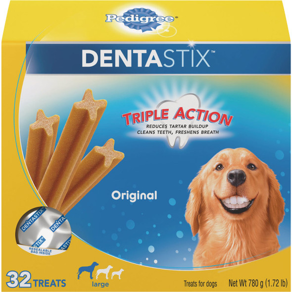 Pedigree Dentastix Large Dog Original Flavor Dental Dog Treat (32-Pack) 797010