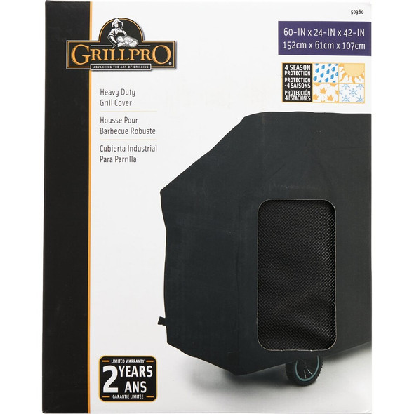 GrillPro Black 60 In. Deluxe Grill Cover 50360 850753