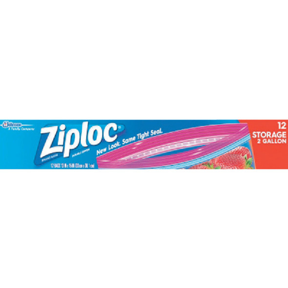 Ziploc 2 Gal. Double Zipper Food Storage Bag (12-Count) 01143