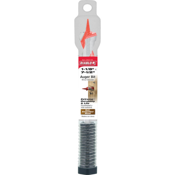 Diablo 1-1/8 In. x 7-1/2 In. Auger Bit