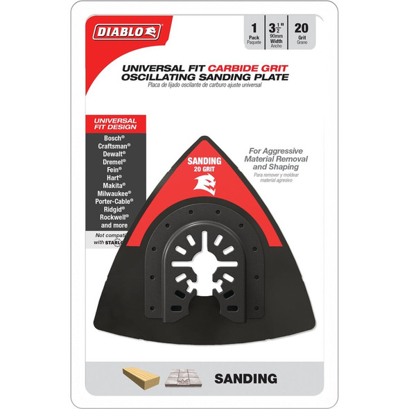 Diablo 20-Grit 3-1-2 In. Universal Fit Oscillating Sanding Plate DOU20CGSP 338725
