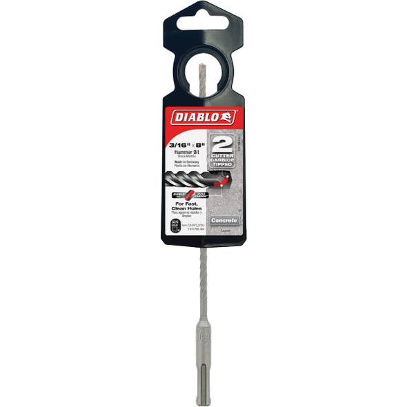 Diablo SDS-Plus 3/16 In. x 8 In. Carbide-Tipped Rotary Hammer Drill Bit