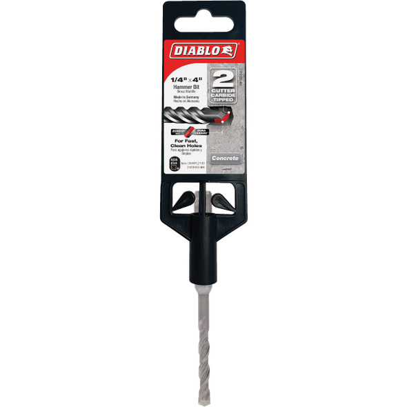 Diablo SDS-Plus 1/4 In. x 4 In. Carbide-Tipped Rotary Hammer Drill Bit DMAPL2130