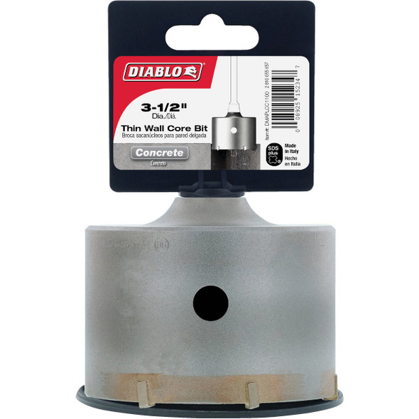 Diablo SDS-Plus 3-1/2 In. Thin Wall Core Rotary Hammer Drill Bit DMAPLCC1100