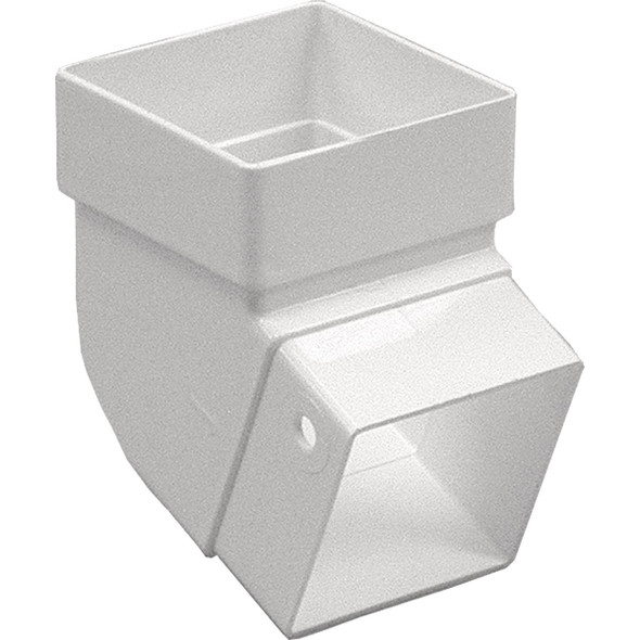 Amerimax 2 In. Contemporary Square White Vinyl Elbow T0525HP