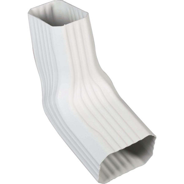 Amerimax 2 In. x 3 In. A/B White Vinyl Transition Elbow 37066HP