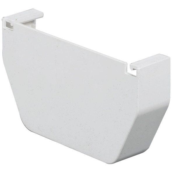 Amerimax 5 In. Contemporary White Vinyl Gutter End Cap T0511