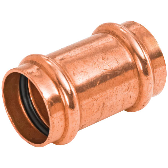 NIBCO 1/2 In. x 1/2 In. Press Copper Coupling without Stop 9020300PCU