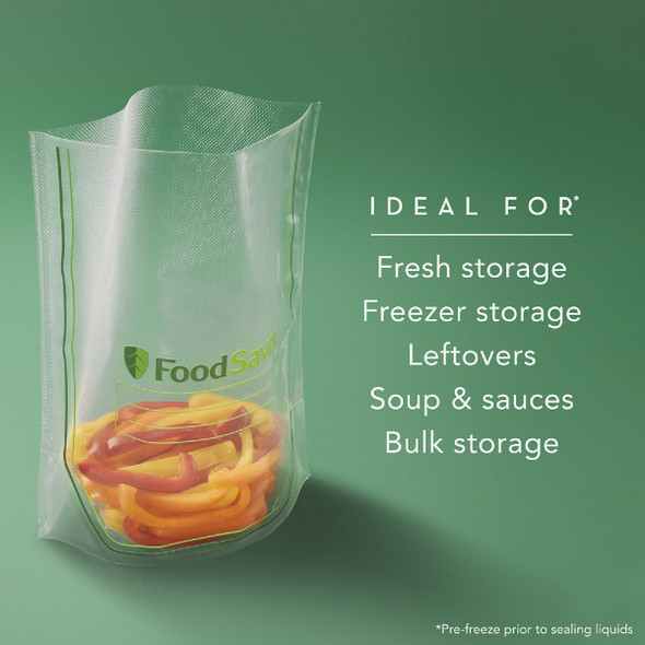 FoodSaver Easy Fill Qt. Vacuum Sealer Bags (16-Count) 2159379 641575