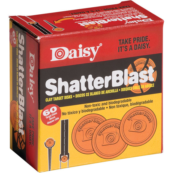 Daisy ShatterBlast 2 In. Hunter Orange Clay Target (60-Pack) 990873-406 768953