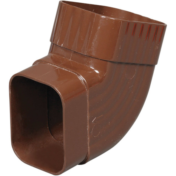 Amerimax 2 In. x 3 In. Brown Vinyl Side B Elbow M1628HP
