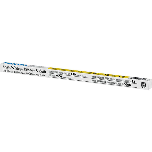 Philips 8W 12 In. Bright White T5 Bi-Pin Fluorescent Tube Light Bulb 546465