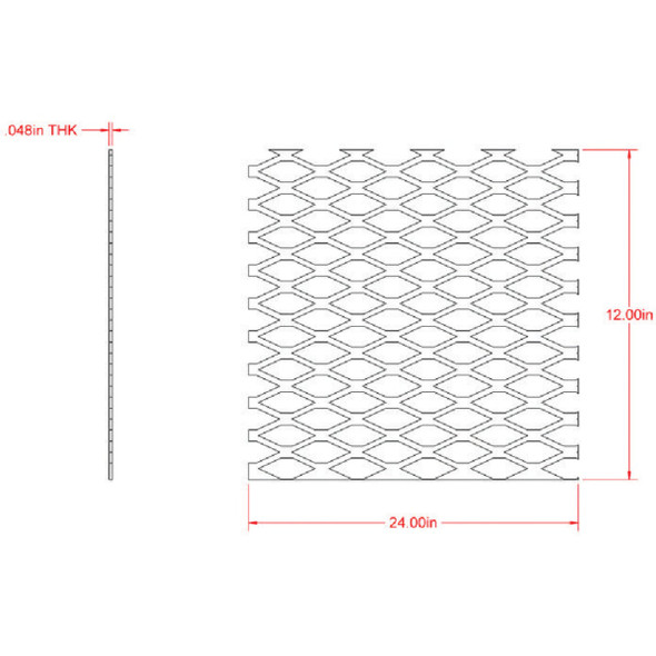 Hillman Steelworks 12 In. x 24 In. x 18 Ga. Weldable Expanded Steel Sheet Stock