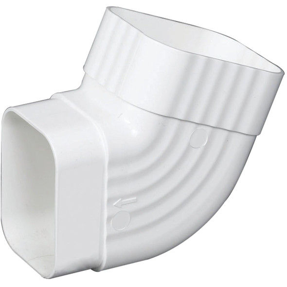 Amerimax 2 In. x 3 In. White Vinyl Side B Elbow M0628HP