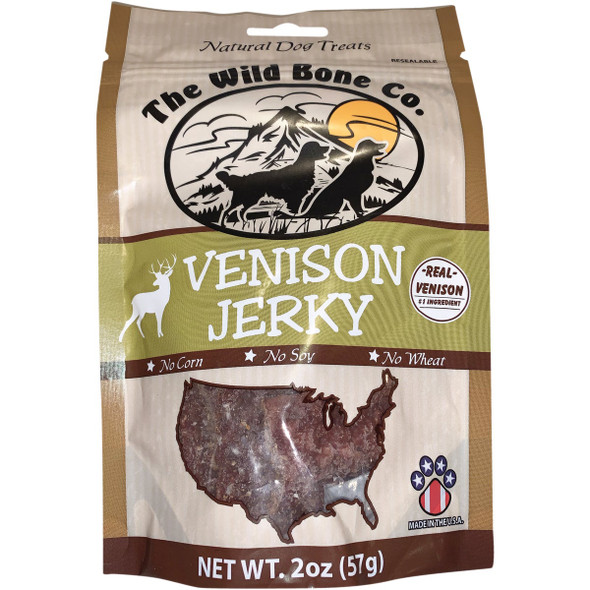 The Wild Bone Company Venison Jerky Dog Treat, 2 Oz. 1910.6