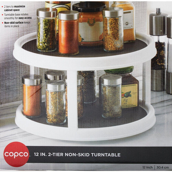Copco 12 In. Non-Skid 2-Tier Turntable 2555-0187 606542