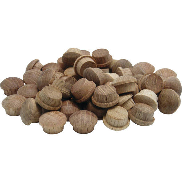 General Tools 1/2 In. Oak Round Head Button Plug (50-Count) 311012