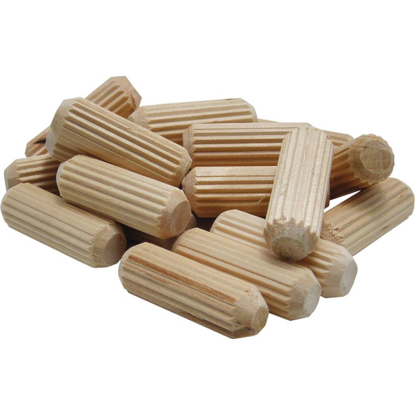 General Tools 3/8 In. Fluted Hardwood Dowel Pin (35-Count) 840038