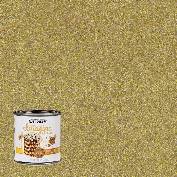 Rust-Oleum Imagine Craft & Hobby 8 Oz. Intense Gold Glitter Paint 345698