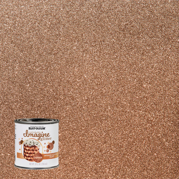 Rust-Oleum Imagine Craft & Hobby 8 Oz. Intense Copper Glitter Paint 349201