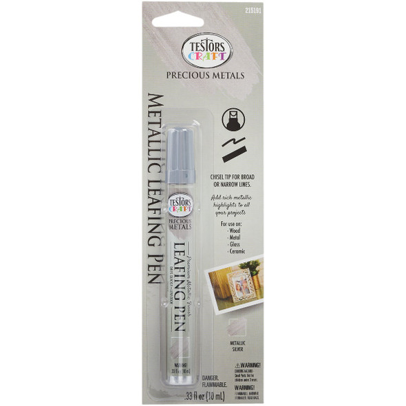 Testors Craft Metallic Silver Leafing Paint Pen 215191 787638