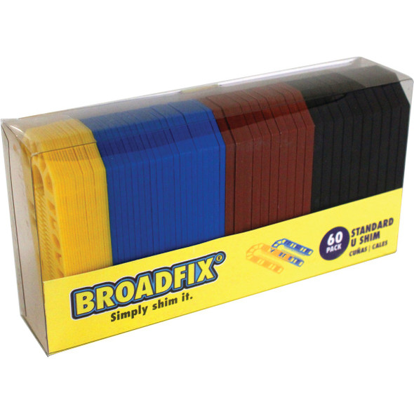 Broadfix 4 In. L Polypropylene Standard U Shim, Assorted Thicknesses (60-Count) Broadfix 4 In. L Polypropylene Standard U Shim, Assorted Thicknesses (60-Count)