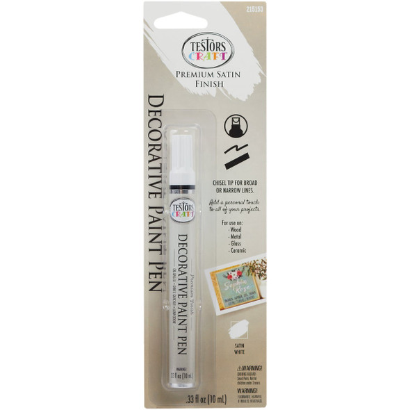 Testors Craft Satin White Decorative Paint Pen 215153 781356
