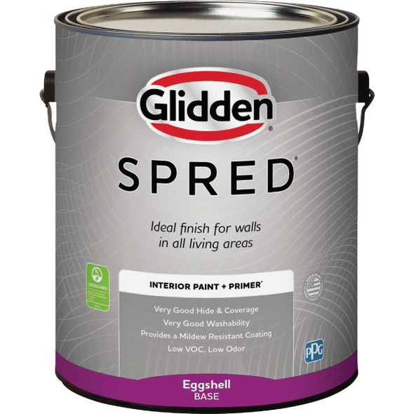 Glidden Spred Interior Paint + Primer Eggshell Ultra Deep Base Gallon