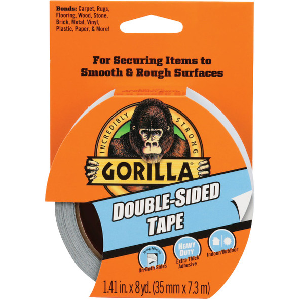Gorilla 1.41 In. x 8 Yd. Double-Sided Duct Tape, Gray 100925