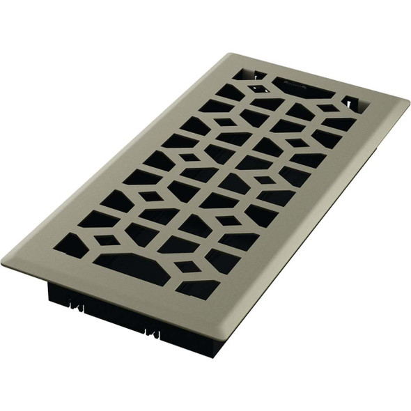 Imperial Templar 4 In. x 10 In. Satin Nickel Steel Floor Register RG3463